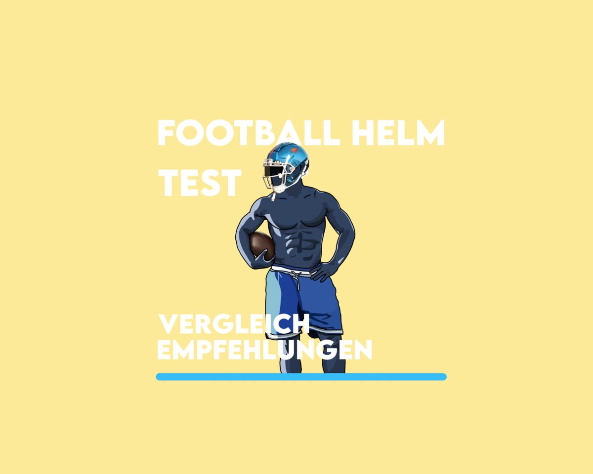 Darstellung eines Menschen der einen American Football Helm testet