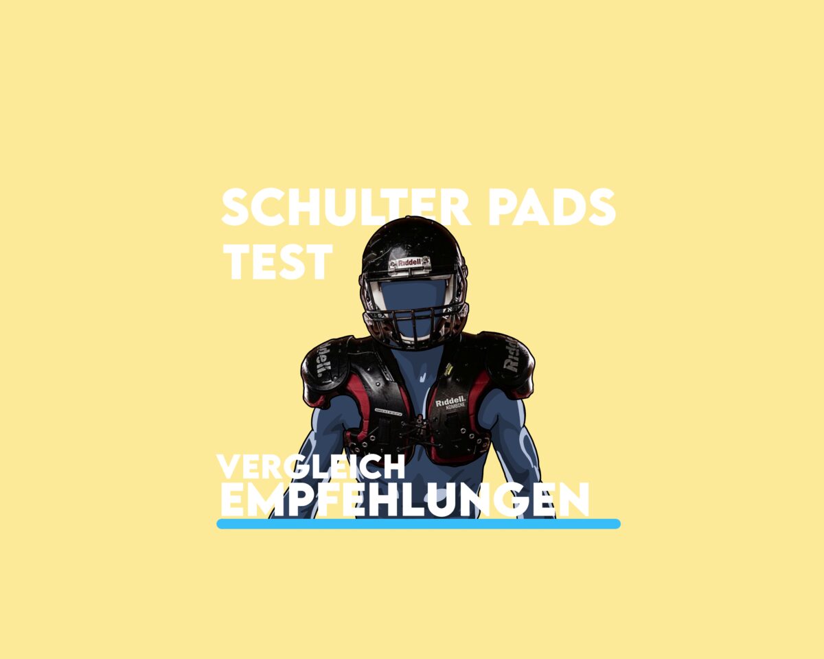 Darstellung einer Person die American Football Schulter Pads testet