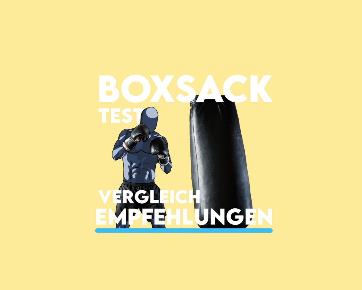 Darstellung einer Person die mit einem Boxsack trainiert
